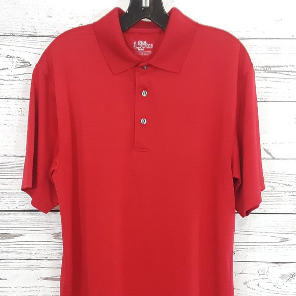 PGA Tour Other - PGA Tour M Dark Red Breathable Polo Shirt